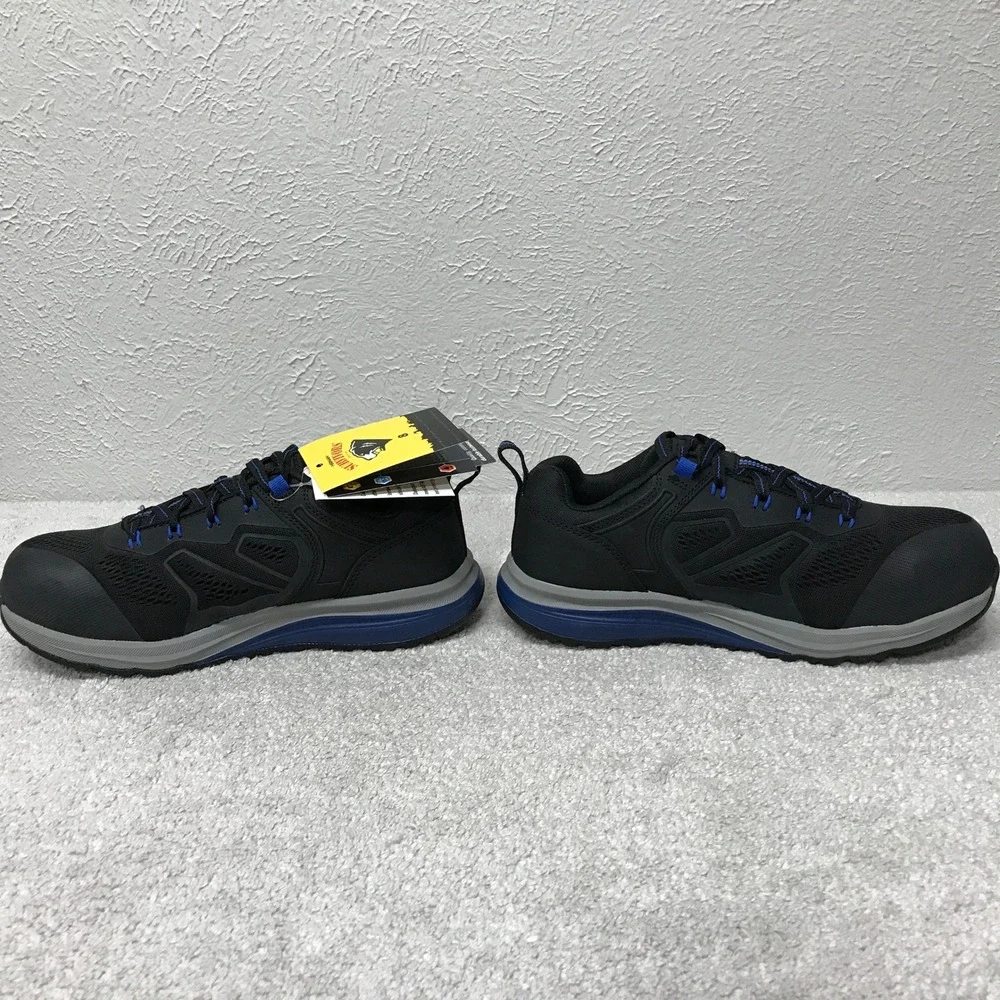 Herman‎ Survivors Cassle Men's Work Shoes Size 8 Black Blue Composite Toe Safety